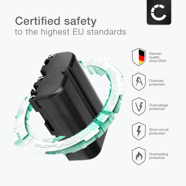 Akku kameraan Sony Alpha 77, A77, A58, A99, A300, A200, A350, A65, A700, A100, A57, A900, NP-FM500H - NP-FM500H (1600mAh, 7.4V) tuotemerkiltä CELLONIC