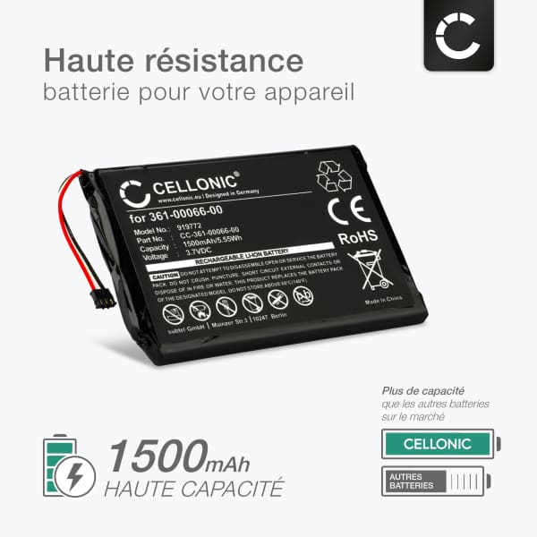 Batterie Vhbw Pour Garmin Nüvi 2689LMT - 1500mAh - Li-ion - 3.7V - Neuve