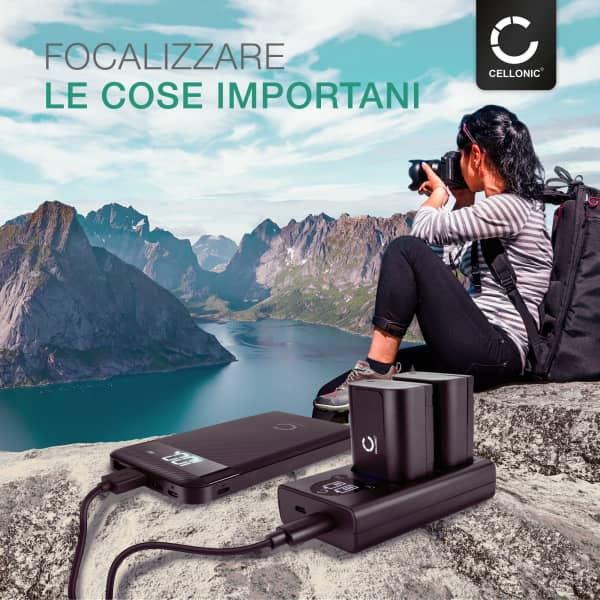 2x Batteria DMW-BLK22 per fotocamera Panasonic Lumix DC-GH5 II DC-GH6 DC-S5 G9 GH5 GH5S Affidabile ricambio da 1600mAh, marca CELLONIC + Caricabatterie Doppio