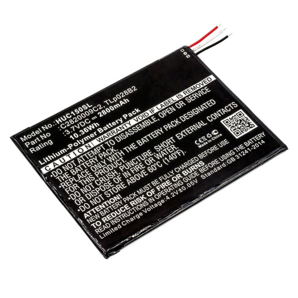 C2820009C2, TLp028B2 Battery for Kurio Tab 2, Xtreme 2, C15100M, C15150M, Alcatel One Touch Pixi 3 7" WiFi Tablet Battery Replacement - 2800mAh C2820009C2, TLp028B2 Battery for Kurio Tab 2, Xtreme 2, C15100M, C15150M, Alcatel One Touch Pixi 3 7" WiFi Tablet Battery Replacement - 2800mAh