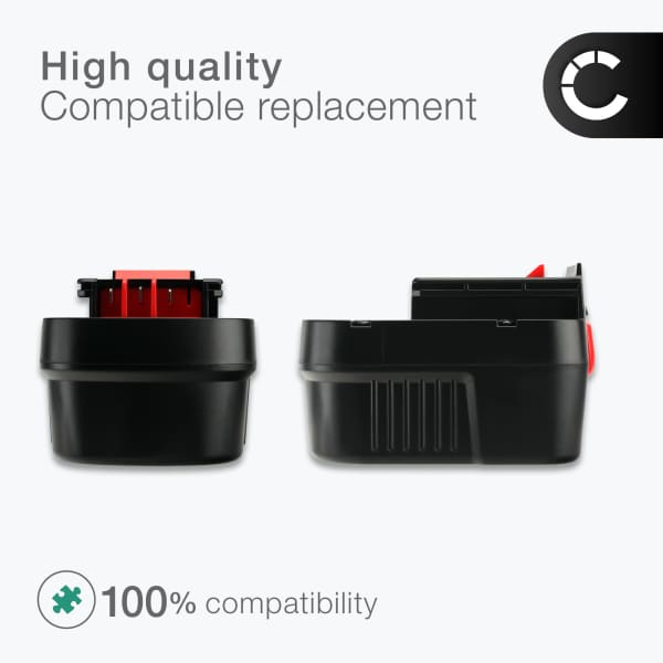 Battery for Black & Decker HP9012, EPC12, EPC12CA, PS122, CP121, HP122, FS120, A12E 12V  NiMH 2000mAh from CELLONIC