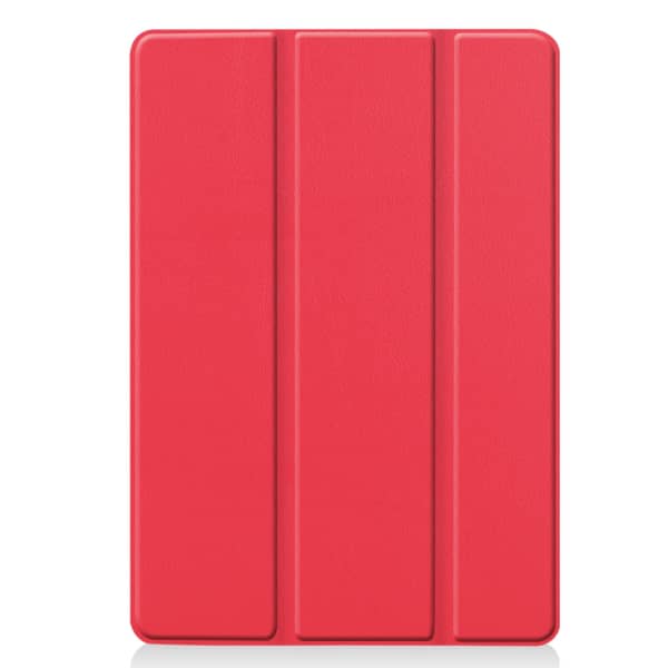 Book Tablet Case with Stand for Apple iPad 10.2 2019, 2020, 2021 (7th, 8th, 9th Gen) Synthetic Leather Protective Folding Flip Folio Wallet Tri Fold Bookcase Cover Sleeve - Red