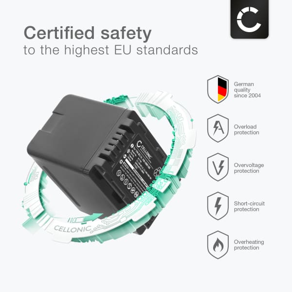 2x Akku kameraan Panasonic HC-VX870, HDC-SD40, HDC-TM80, HDC-SD90, HDC-SD80,HDC-SD60, HDC-HS80 - VW-VBK180 VW-VBK360 VW-VBL090 (3400mAh, 3.7V) tuotemerkiltä subtel