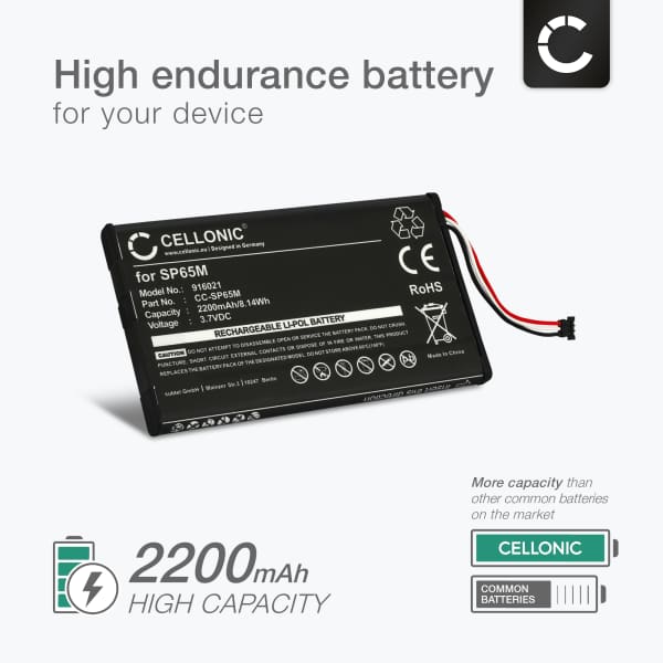 Akku pelikonsoliin Sony PS Vita (PCH-1000 / PCH-1004) / PS Vita (PCH-1100 / PCH-1104) - 2200mAh, 3.7V, Litiumpolymeeri, SP65M vaihtoakku