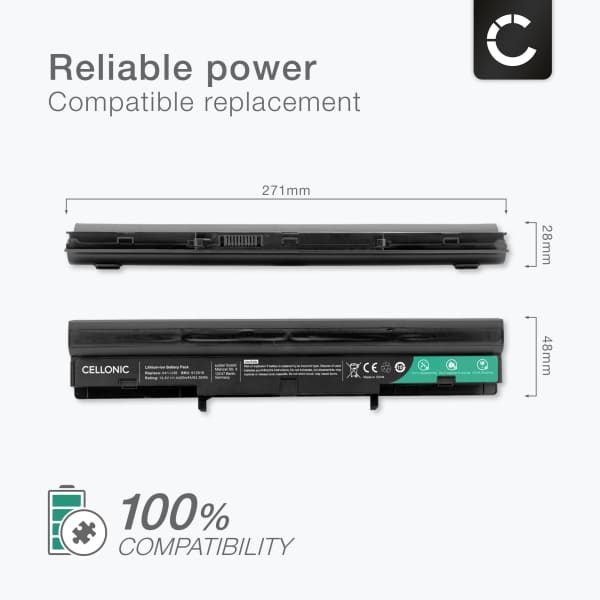 Battery for ASUS U36S, U36, U32U, U36SD, U36J, U36JC, Pro36, Pro4M, U36SG, U32V 14.4V - 14.8V 4400mAh from subtel