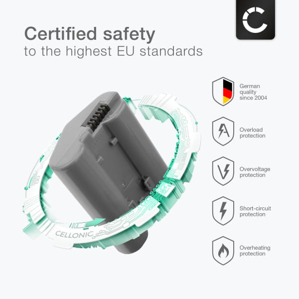 2x Akku kameraan Nikon D850, D5, D810, D800, D4, D4s, D6, D800E, D810A, MB-D17, D810E - EN-EL18 EN-EL18a ENEL18a (2600mAh, 10.8V) tuotemerkiltä subtel