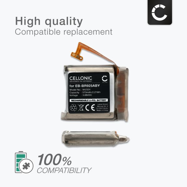 Battery for Samsung Galaxy Watch 5 Pro (SM-R920, SM-R925) - EB-BR925ABY (570mAh ) Replacement battery