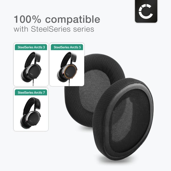 subtel Replacement Ear Pads for SteelSeries Arctis 7, 5, 3 HyperX Cloud 2, Sony MDR-7506, Roccat ATH M50X Headphone Covers Soft Foam Earpads Over Ear Headphone Cushions / Earphone Cups