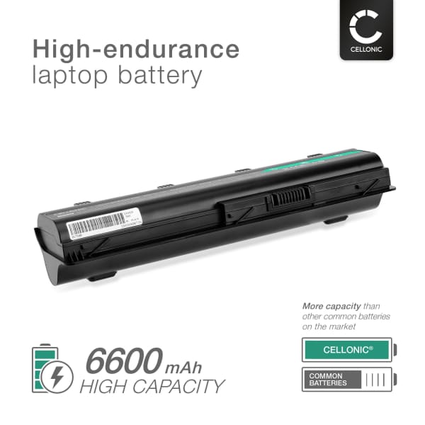 Battery for HP G62, 650, 630, 450, G72, Pavilion dv6-6000, dv6-6100, g6-1100, MU06 10.8V - 11.1V 6600mAh from CELLONIC