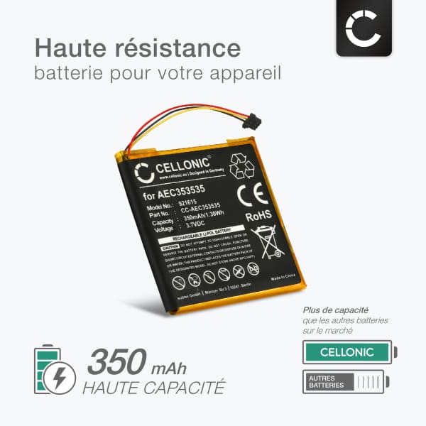 Batterie Beats AEC353535 350mAh pour casque audio Beats Solo 2.0, Solo 3.0