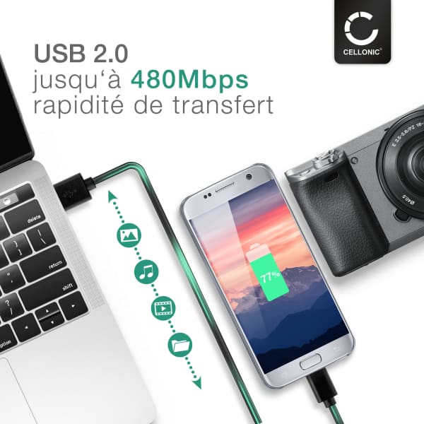 SvediTec Cavo HDMI Adatto Per Fotocamera Digitale Panasonic Lumix DMC-TZ101, Micro D, Contatti Dorati, Lunghezza 2 M - Foto 3