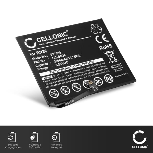 BN36 Battery for Xiaomi Mi A2 Smartphone / Phone Battery Replacement - 3000mAh