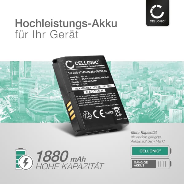 CellePhone Akku Für Garmin Aera/Nüvi/Zumo - 1880mAh Ersatzakku