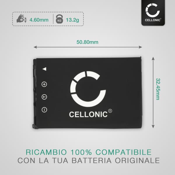 Batteria NP-20 NP-20DBA per fotocamera Casio Exilim EX-Z75 Z3 Z4 Z5 Z6 Z7 Z11 Z12 Z15 Z18 Z60 Z65 Z70 Z77 EX-S770 S1 S2 S100 Affidabile ricambio da 700mAh, marca CELLONIC