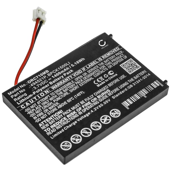 494521P, BPCK1500LI Battery for Audioline Watch and Care V130, V131, V132, V120, V150, BabySense 5 Video Baby Monitor / Phone / Camera Battery Replacement - 1400mAh 494521P, BPCK1500LI Battery for Audioline Watch and Care V130, V131, V132, V120, V150, BabySense 5 Video Baby Monitor / Phone / Camera Battery Replacement - 1400mAh