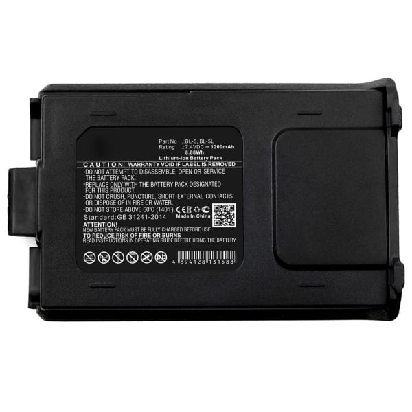 Battery for Baofeng BF-F8 Plus BF-F8HP BF-F9 BF-F9 V2 plus RD-5R TYT F8 TYT F9 UV-5A UV-5B UV-5C UV-5E UV-5R UV-5R Plus UV-5RA UV-5RE UV-5RHP UV-5RL UV-5RTP - BL-5, BL-5L (1200mAh) Replacement battery Battery for Baofeng BF-F8 Plus BF-F8HP BF-F9 BF-F9 V2 plus RD-5R TYT F8 TYT F9 UV-5A UV-5B UV-5C UV-5E UV-5R UV-5R Plus UV-5RA UV-5RE UV-5RHP UV-5RL UV-5RTP - BL-5, BL-5L (1200mAh) Replacement battery