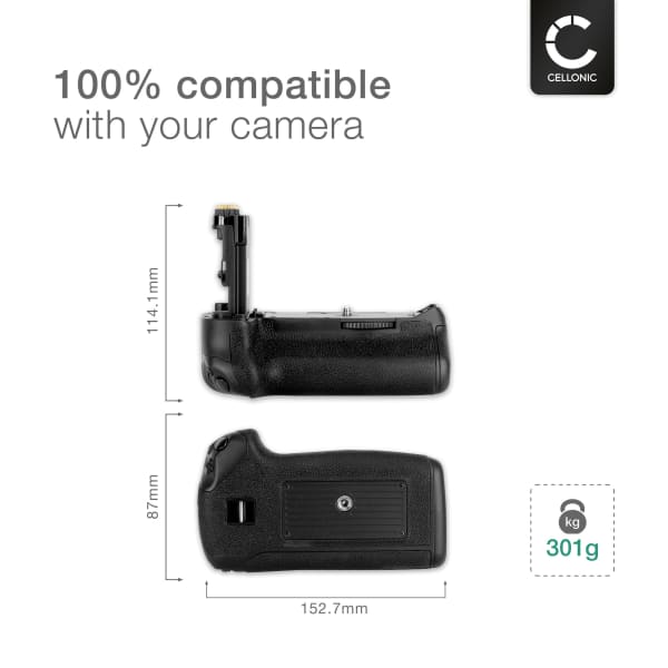 BG-E16 Battery Grip for Canon EOS 7D Mark II Cameras – LP-E6N Vertical Portrait Grip