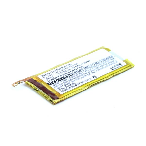 616-0406,616-0467,P11G73-01-S01 Battery Replacement for Apple iPod nano 5 Gen. A1320 MP3 / MP4 Player - 240mAh 3.6V - 3.7V Lithium Polymer 616-0406,616-0467,P11G73-01-S01 Battery Replacement for Apple iPod nano 5 Gen. A1320 MP3 / MP4 Player - 240mAh 3.6V - 3.7V Lithium Polymer