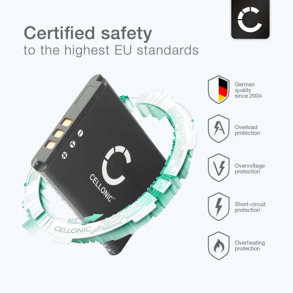 Battery for Samsung NV10 L201 L70 L83T NV15 NV20 NV8 SL201, Samsung Digimax L70B  from CELLONIC