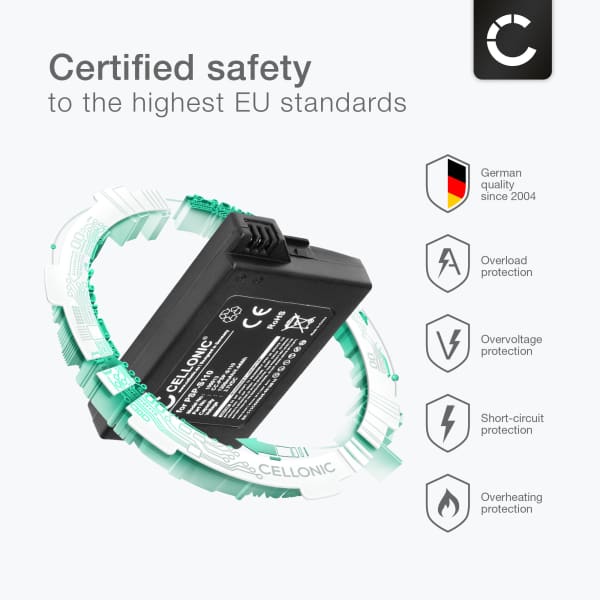 CELLONIC Replacement Battery for Sony PSP Slim & Lite 2 (PSP-2000, PSP-2003, PSP-2004), PSP Slim & Lite 3 (PSP-3001, PSP-3003, PSP-3004) Console 1200mAh PSP-S110 Battery Replacement 