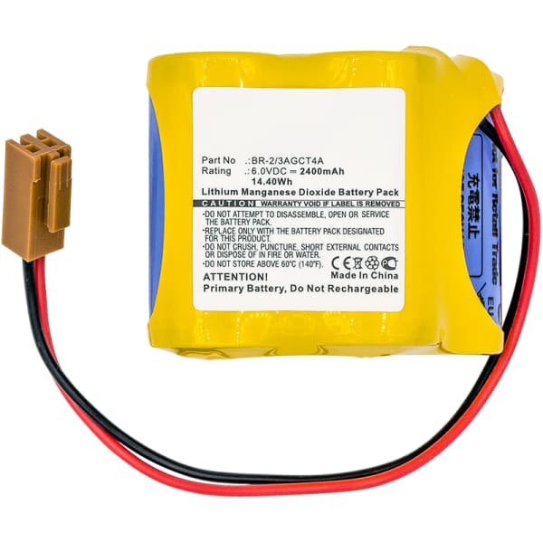 Battery for FANUC 18-T Series PLC ALPHA iSV CNC system amplifiers - BR-2 3AGCT4A / A98L-0031-0025 / A06B-6114-K504 2400mAh / 14.40Wh from CELLONIC Battery for FANUC 18-T Series PLC ALPHA iSV CNC system amplifiers - BR-2 3AGCT4A / A98L-0031-0025 / A06B-6114-K504 2400mAh / 14.40Wh from CELLONIC