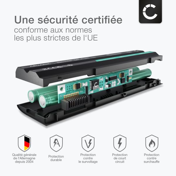 Batterie pour Acer Aspire E1-522, E1-572, E1-572G, V5-431, V5-431G, V5-431P, V5-431PG, V5-471, V5-471G, V5-471P, AL12A32 2200mAh 14.8V de CELLONIC