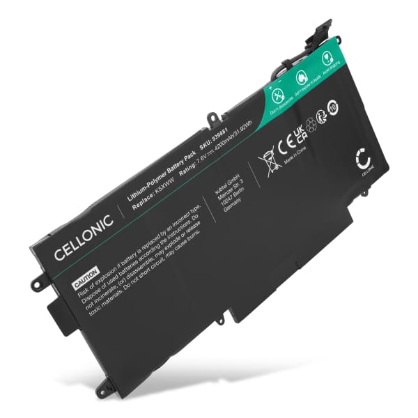 Battery for Dell Latitude 12 5289, E5289 2-in-1 Series, E5289, 7389 2-in-1 Series, L3180 Series, Dell K5XWW, N18GG, 725KY 7.6V 4200mAh from CELLONIC Battery for Dell Latitude 12 5289, E5289 2-in-1 Series, E5289, 7389 2-in-1 Series, L3180 Series, Dell K5XWW, N18GG, 725KY 7.6V 4200mAh from CELLONIC