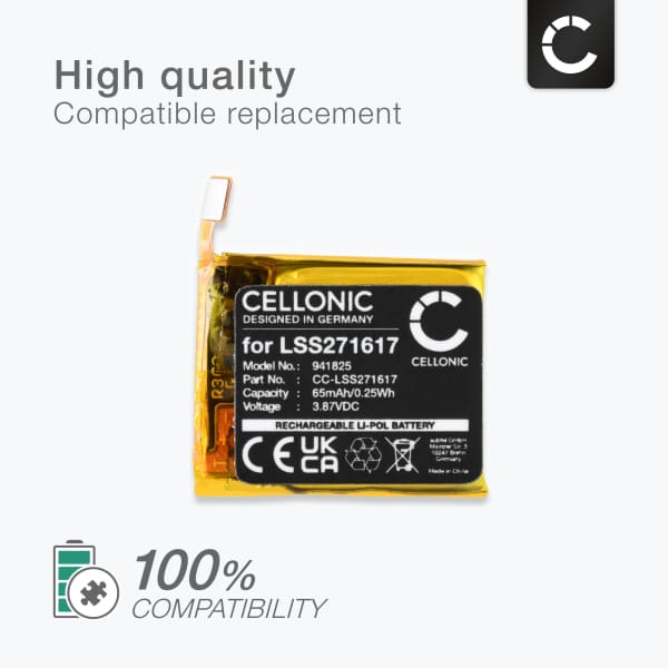 Battery for FitBit Charge FitBit LSS271617 65mAh from CELLONIC