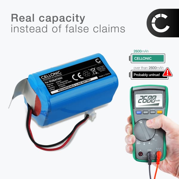 Akku imuriin Shark ION Robot Vacuum R71, R72, R75, R76, R85 - 2600mAh vaihtoakku tuotemerkiltä CELLONIC