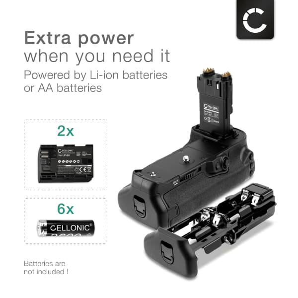 BG-E16 Battery Grip for Canon EOS 7D Mark II Cameras – LP-E6N Vertical Portrait Grip