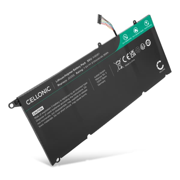 Batteria per Dell XPS 13 9350, XPS 13 9343, XPS 13D-9343, 90V7W, JD25G, JHXPY, 0N7T6 6100mAh marca CELLONIC Batteria per Dell XPS 13 9350, XPS 13 9343, XPS 13D-9343, 90V7W, JD25G, JHXPY, 0N7T6 6100mAh marca CELLONIC