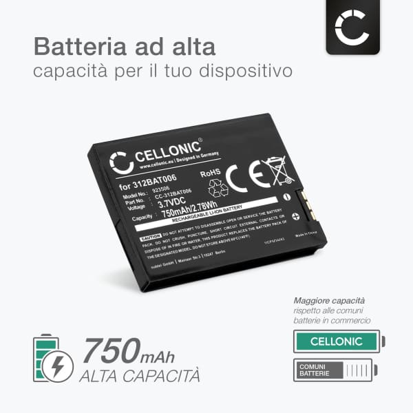Li-Ion Akku Für Motorola EM25 EM325 F3 3,7 V 750mAh - Foto 3