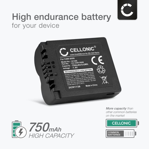 CGR-S006E Battery for Panasonic Lumix DMC FZ50 FZ18 FZ38 CGR-S006E Battery for Panasonic Lumix DMC FZ50 FZ18 FZ38