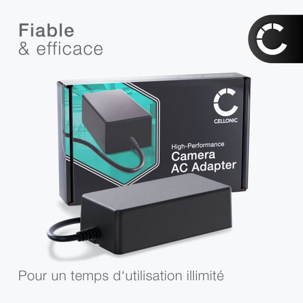 Chageur AC Panasonic Lumix DC-GH5 II DC-S5 G9 GH5 GH5S - Dummy Battery DMW-AC8 + DMW-DCC17 avec Câble de ca 3m de subtel