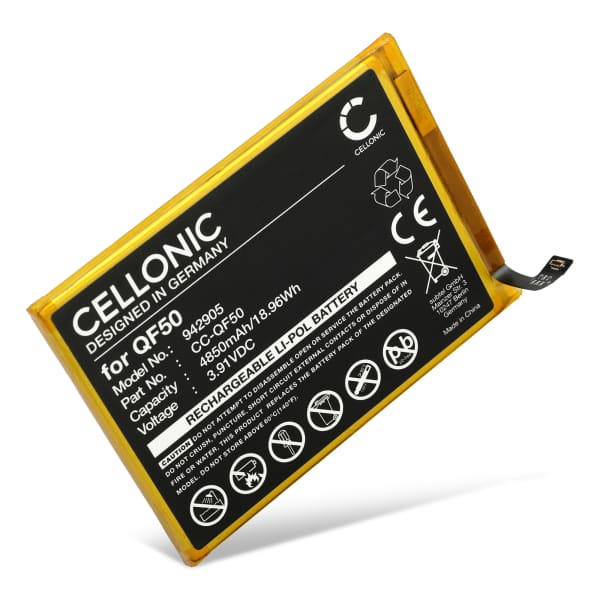 Akku QF50 puhelimeen Motorola Moto G34 - G24 - G24 Power - G04 - XT2421 - 4850mAh tuotemerkiltä CELLONIC