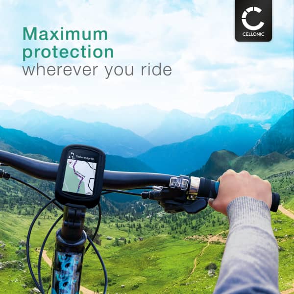 Silikonikotelo Garmin Edge 540 / Edge 840 & Solar pyörätietokoneelle/navigaattorille - Musta suojus, CELLONIC