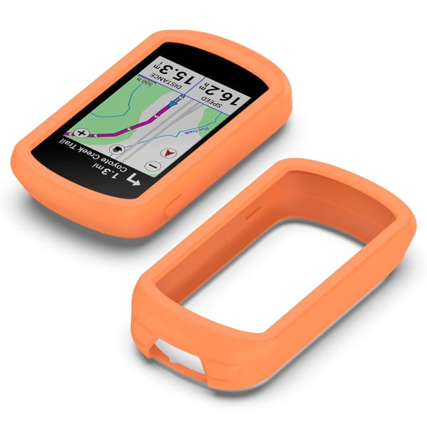 subtel Silicone Case for Garmin Edge Explore 2 Cover - Protective Bumper Shell Skin Shockproof Rubber Housing for GPS SatNav Sat Nav Navi - Orange