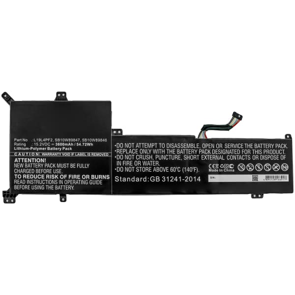 Battery for Lenovo IdeaPad 3-17ADA05, 3-17ARE05, 3-17IIL05, 3-17IML05, L19L4PF2 15.2V 3600mAh from subtel