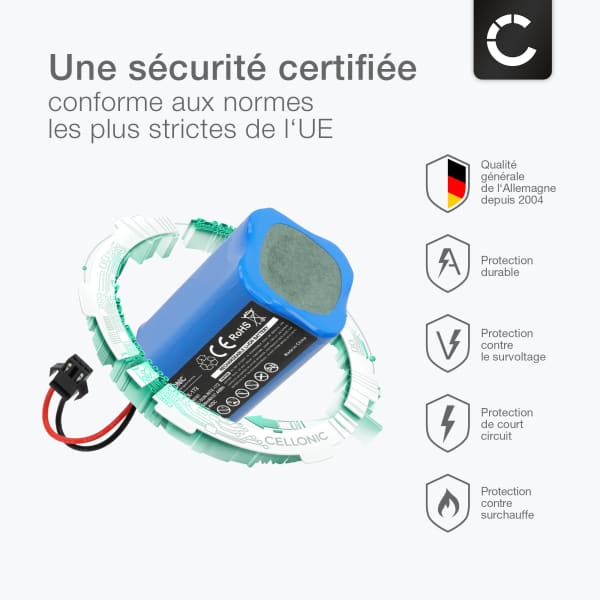 Batterie Remplacement Pour Robot Aspirateur Lefant - 1800mAh 12.8V, Modèles M210, M210B, M210P, M213, M213S - 9
