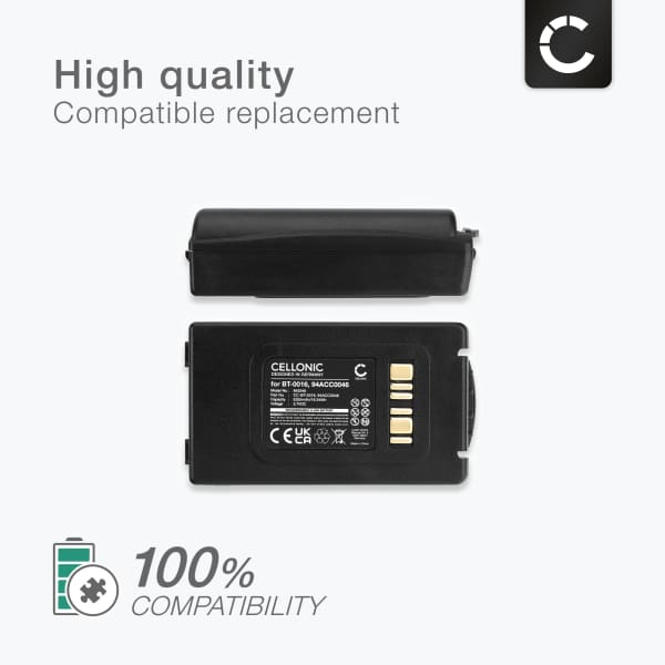94ACC0046, 94ACC0048 Battery for Datalogic Skorpio X3, Datalogic Skorpio X4 MDE Barcode Scanner Battery Replacement - 5200mAh 3.7V Li Ion