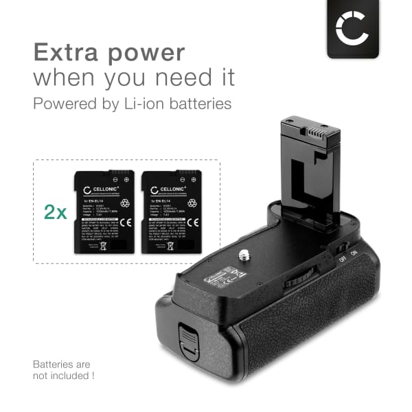 Battery Grip for Nikon D3400 Cameras – EN-EL14 Vertical Portrait Grip