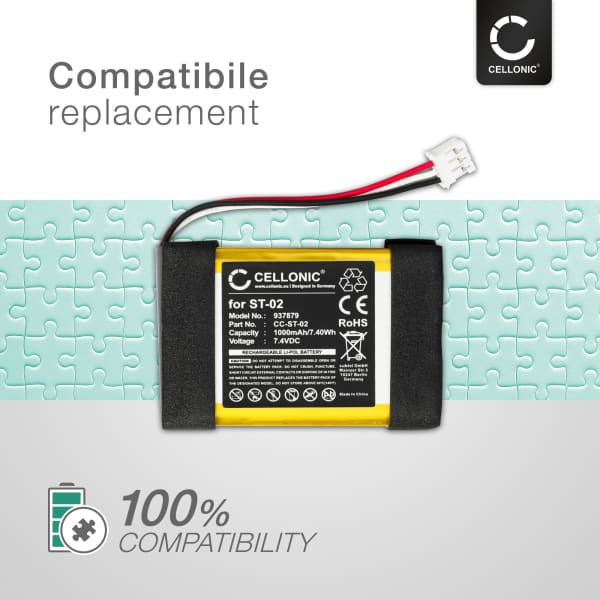2x Battery for Sony SRS-X11 1000mAh from CELLONIC
