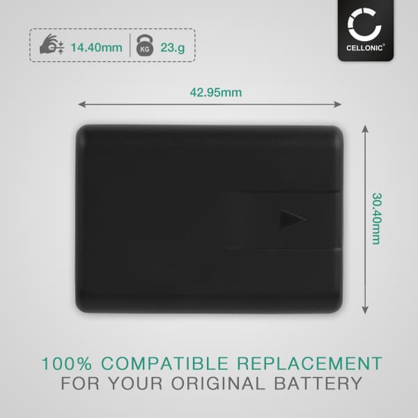 2x Battery for Panasonic HC-V110, HC-V130, HC-V201 VW-VBY100 (850mAh, 3.7V) from CELLONIC