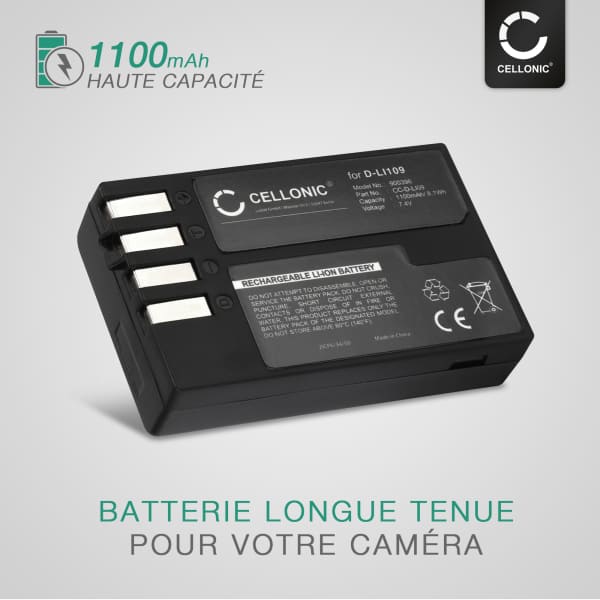 Pentax D-BC109 Chargeur - Câble de charge et adaptateur secteur de CELLONIC