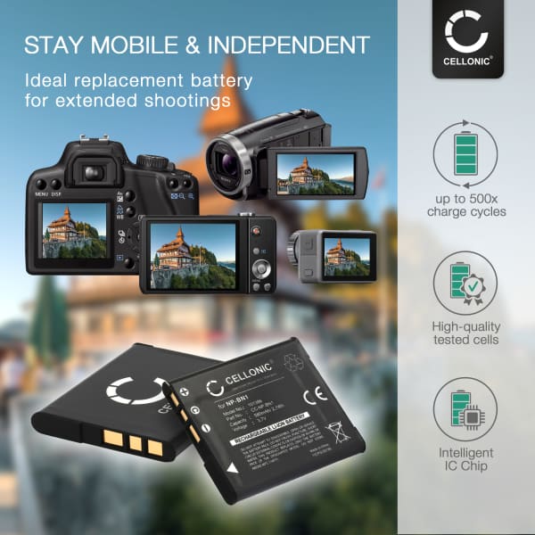 2x CELLONIC Camera Battery for Sony Cyber-shot DSC-WX80 DSC-QX10 DSC-QX100 DSC-TX30 DSC-W830 Replacement NP-BN1 Battery 580mAh Backup + Charger BC-CSN BC-TRN