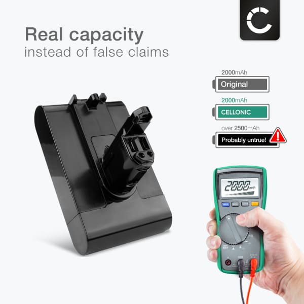 Battery for Dyson DC45, DC34, DC35, DC44 Animal, DC34 Animal, DC35 Multi Floor (Dyson 202932-06) 2000mAh - Type B - from CELLONIC