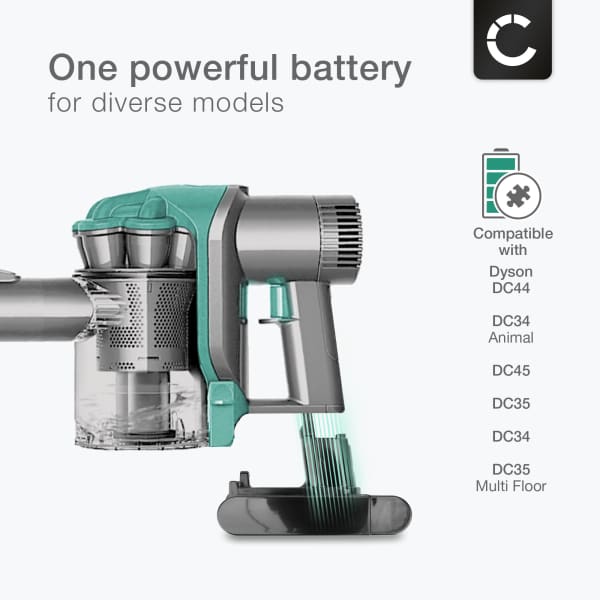 Battery for Dyson DC45, DC34, DC35, DC44 Animal, DC34 Animal, DC35 Multi Floor (Dyson 202932-06) 2000mAh - Type B - from CELLONIC