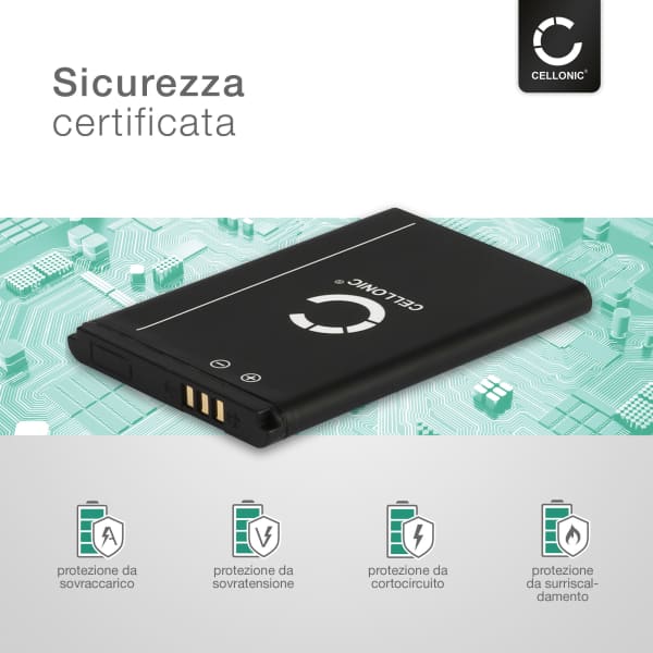 2x Batteria CELLONIC per telefono Samsung SGH-E250, SGH-C260, SGH-E900, GT-E1050, GT-E1150, GT-E1190, GT-C3520 Ricambio affidabile da 850mAh per il tuo cellulare smartphone