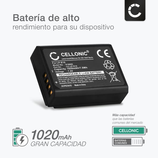 Baterías Para Cámara Canon LP-E10