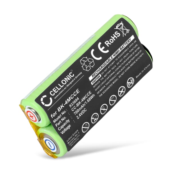 Batteria di ricambio BK-4MCCE per WATERPIK Sensonic Plus SR-3000 / Sensonic Plus SR-3000E Affidabile sostituzione da 700mAh rasoio spazzolino tagliacapelli elettrico Batteria di ricambio BK-4MCCE per WATERPIK Sensonic Plus SR-3000 / Sensonic Plus SR-3000E Affidabile sostituzione da 700mAh rasoio spazzolino tagliacapelli elettrico